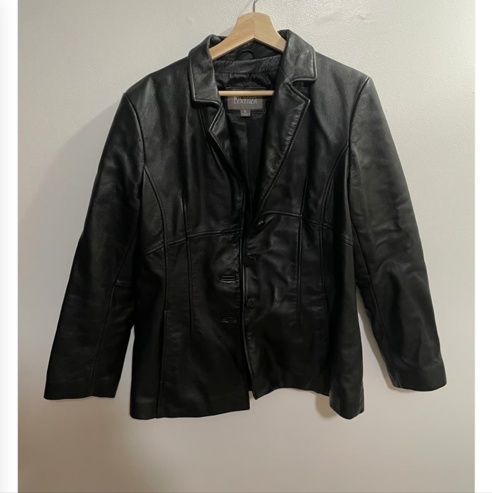 Covington Classic Black Leather Jacket